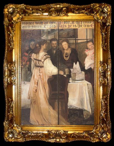 framed  Alma-Tadema, Sir Lawrence The Epps Family Screen (detao) (mk23), ta009-2